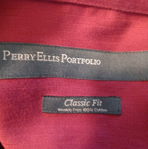 Perry Ellis Portfolio Classic Fit Dress Shirt - Picture 7 of 7